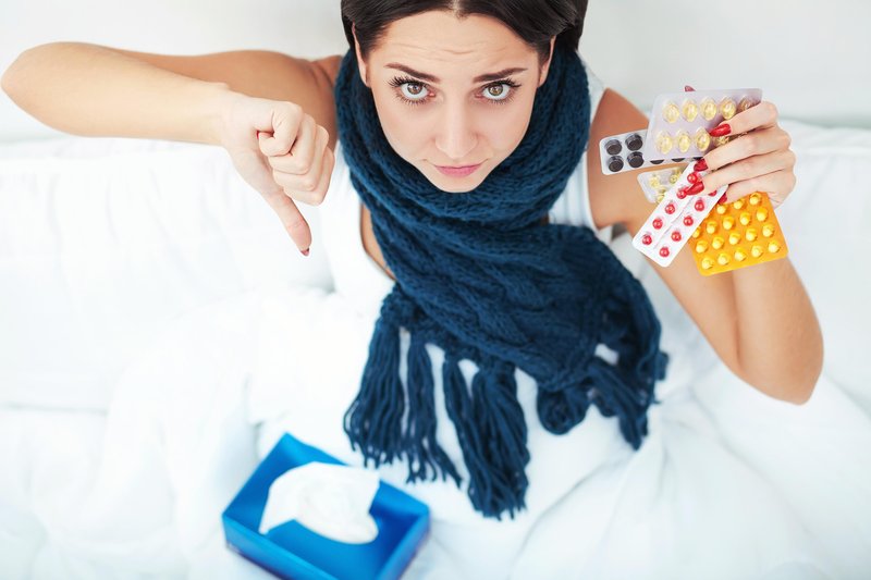 chora kobieta w lozku